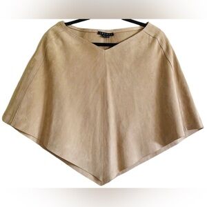 THEORY 100% Genuine Leather Suede Preppy Classic Cowgirl Western Poncho P/S NWT